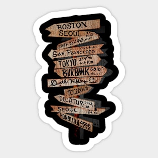 MASH 4077 Signpost Sticker